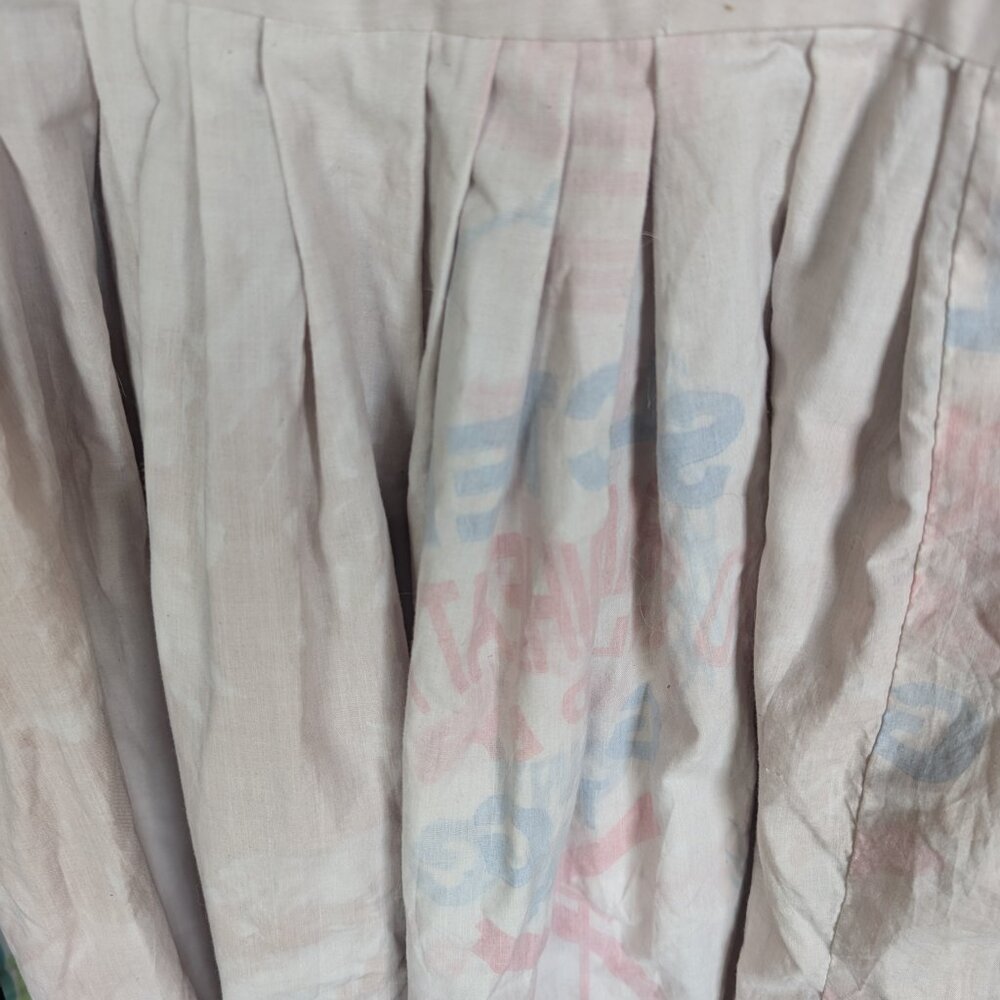 Handmade Liz Alig Lucy Recycled Flour Sack Dress in Mauve Beige Pink - Picture 4 of 4